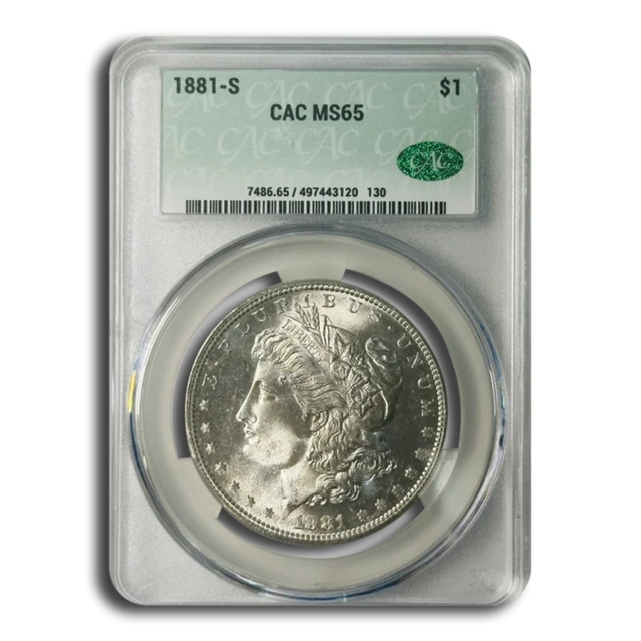 1881-S Morgan Dollar MS-65 CACG