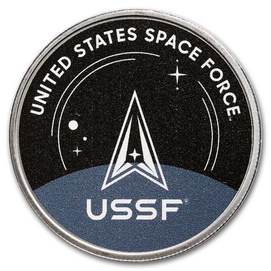 1 oz Silver Colorized Round - U.S. Space Force (In TEP)