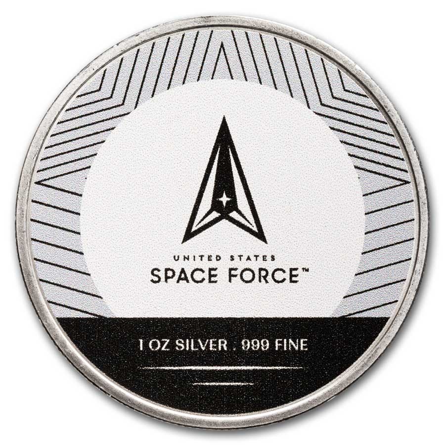 1 oz Silver Colorized Round - U.S. Space Force (In TEP)