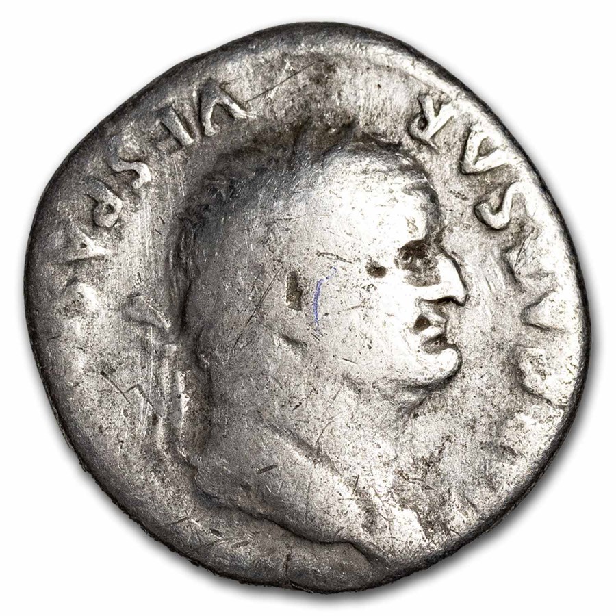 Roman Empire AR Denarius Vespasian 69-79 AD VG (Random)