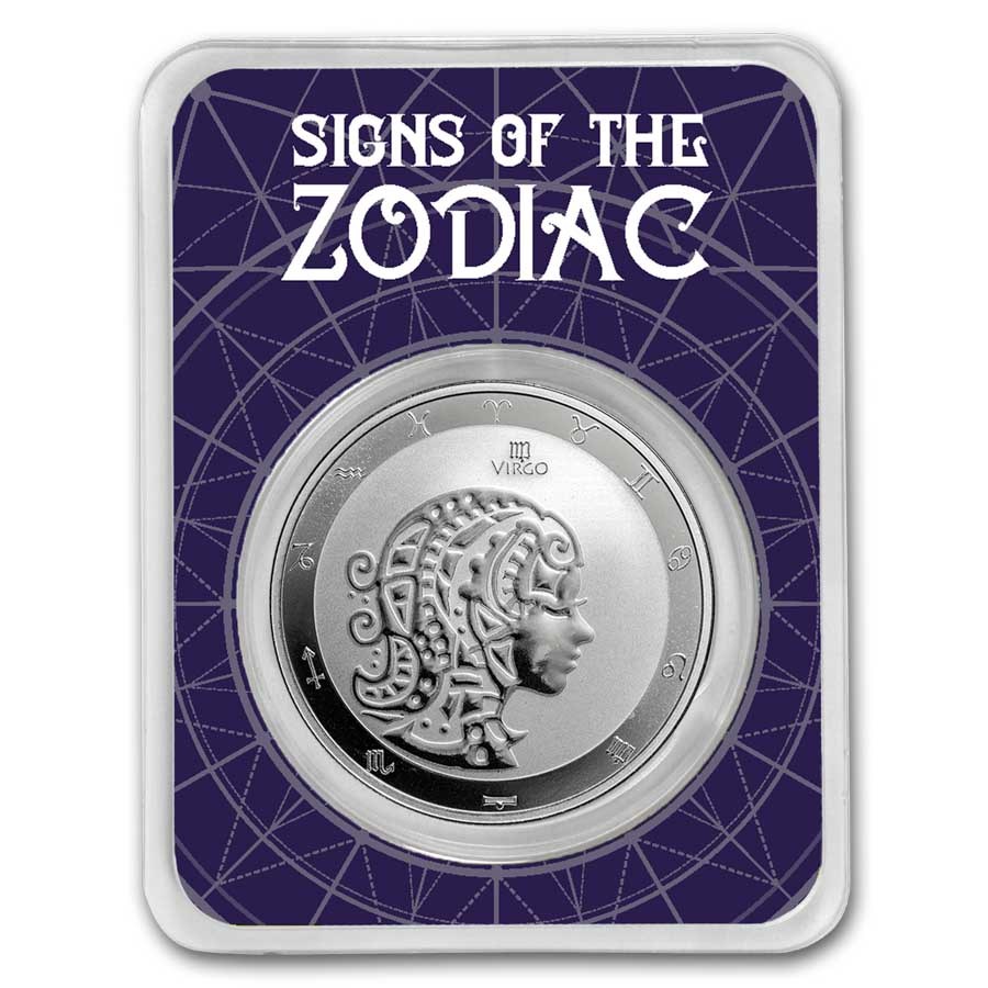 2024 Tokelau 1 oz Silver $5 Zodiac Series: Virgo BU (TEP)