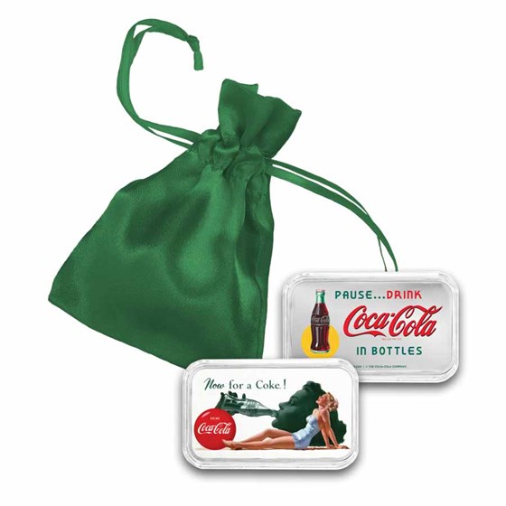 Coca-Cola® 1 oz Silver Bathing Beauty Colorized Bar