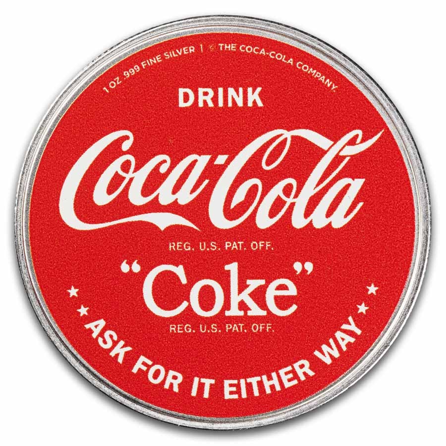 Coca-Cola® 1 oz Silver Colorized Round Bathing Beauties: Brunette