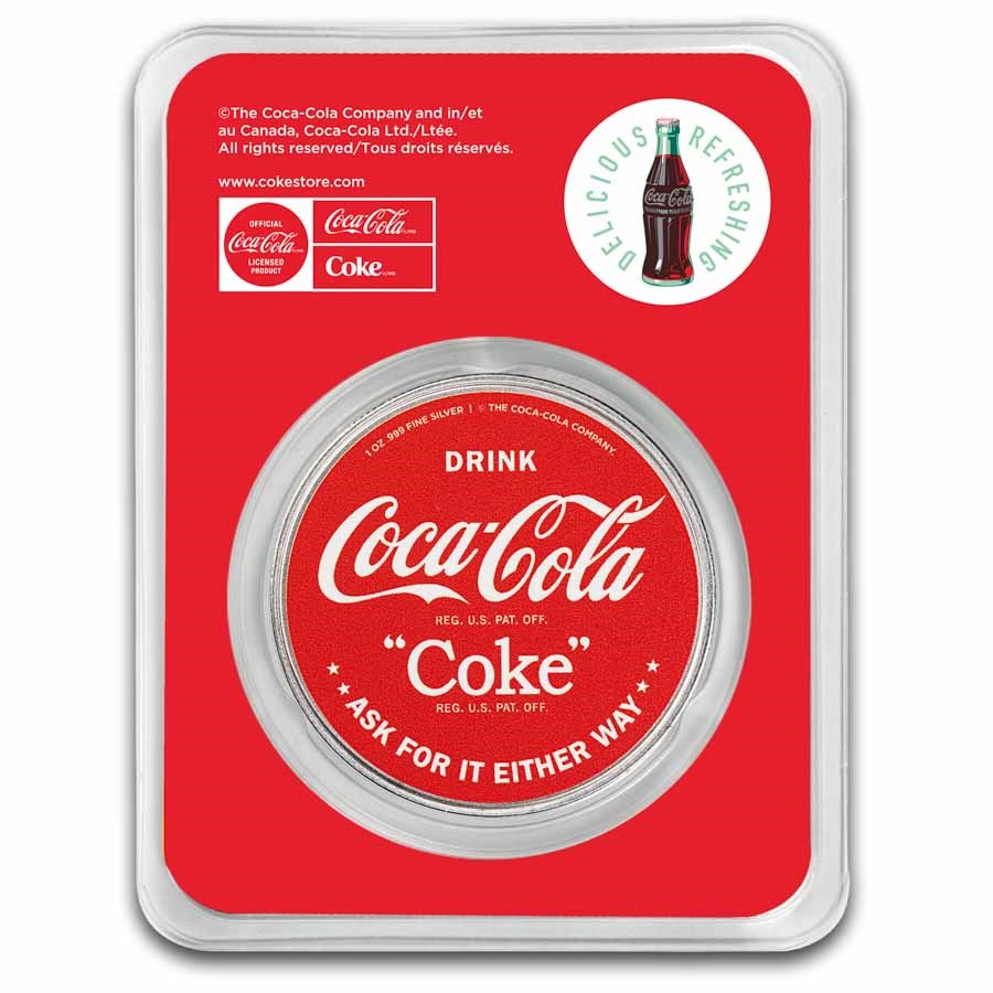 Coca-Cola® 1 oz Silver Colorized Round Bathing Beauties: Blonde