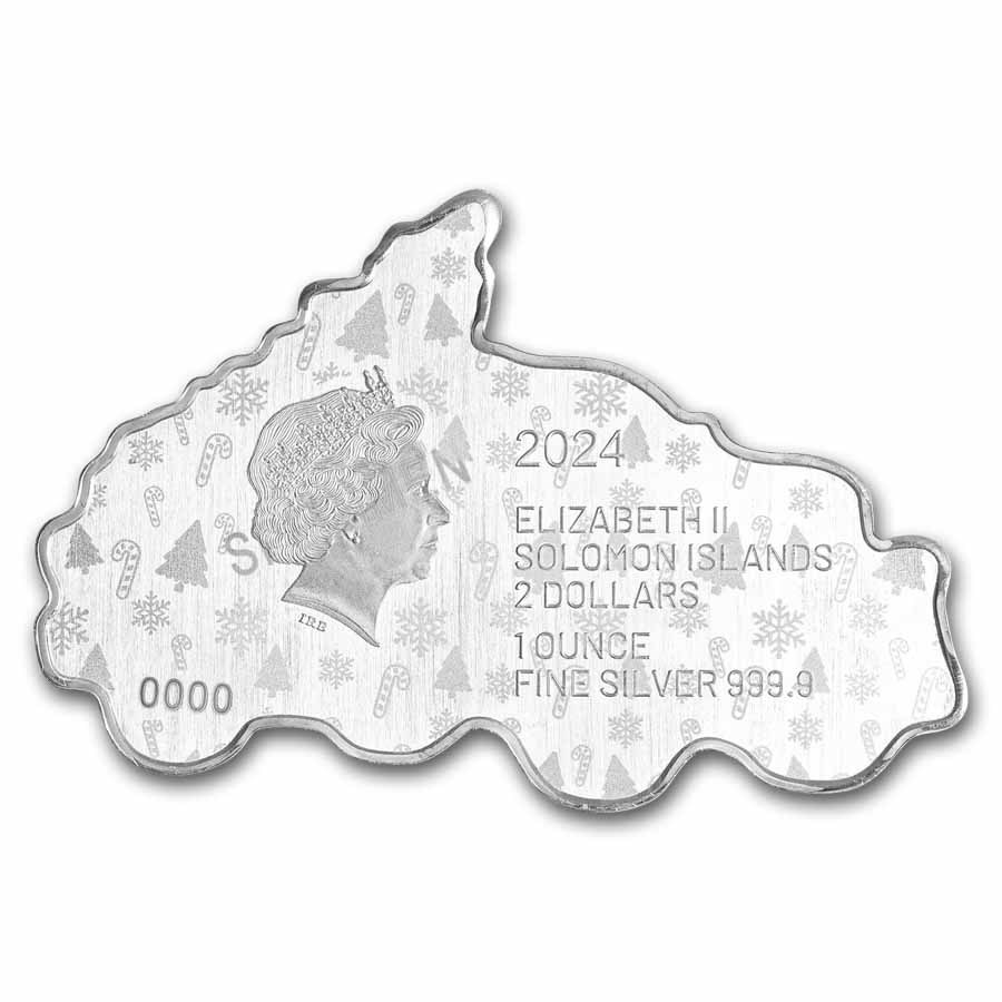 2024 PAMP 1 oz Silver Shaped & Colorized Snowman in Truck (Box)