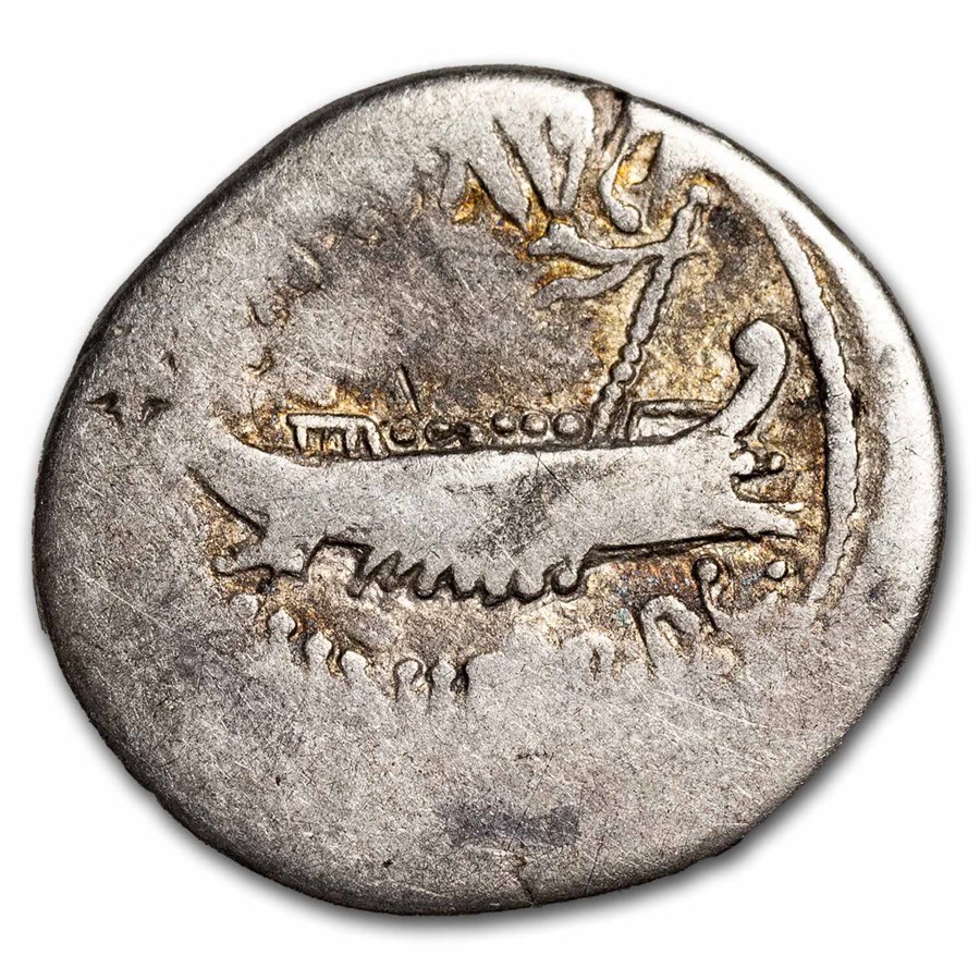 Roman Imperatorial AR Legionary Denarius M. Antony (31-32 BC) AG