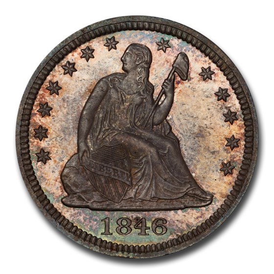1846 Liberty Seated Quarter PR-65 PCGS CAC