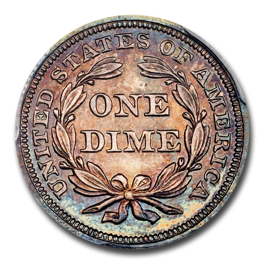 1854 Liberty Seated Dime PR-65 PCGS CAC (Arrows)