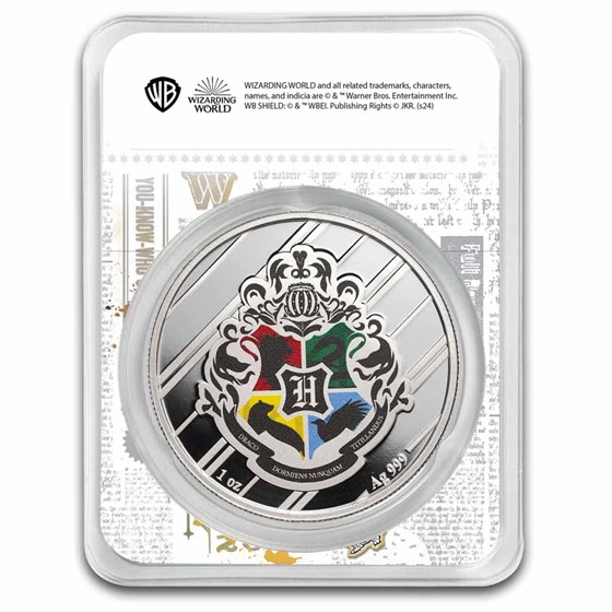 Harry Potter 1 oz Silver Houses; Ravenclaw Colorized with TEP