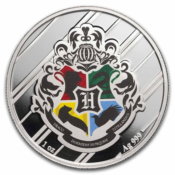 Harry Potter 1 oz Silver Houses; Ravenclaw Colorized with TEP