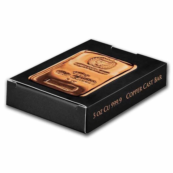5 oz Copper Bar - Germania (Poured, .9999 Fine)