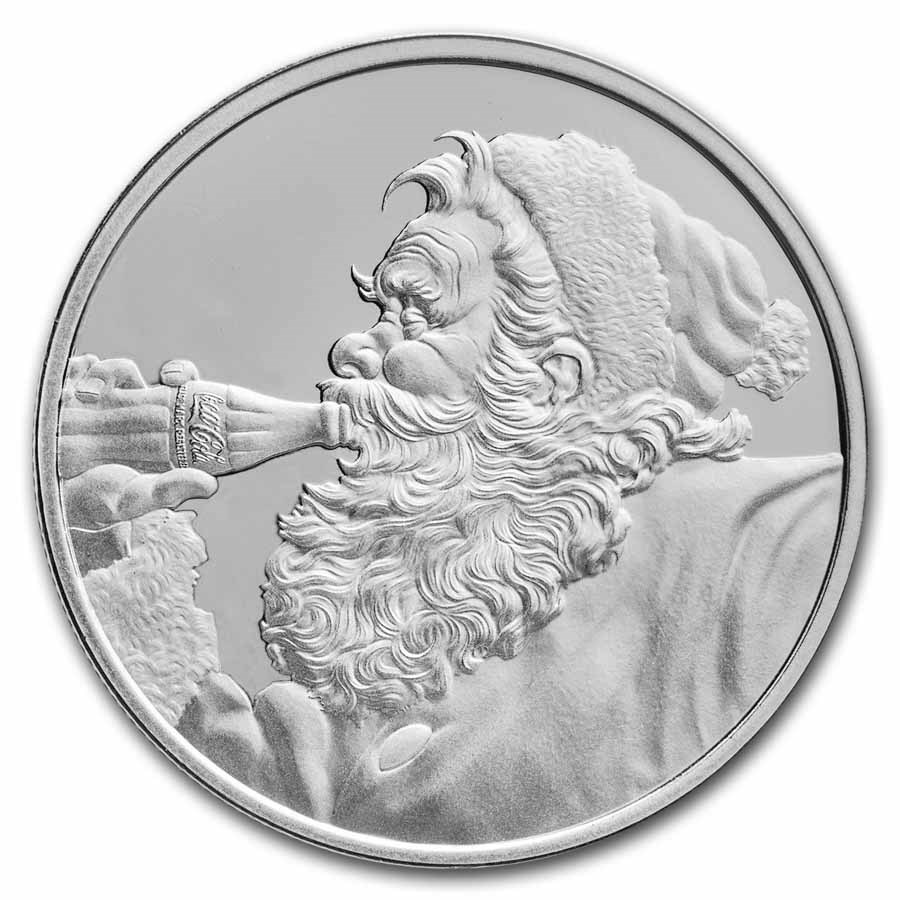 Coca-Cola® Santa 1 oz Silver BU Coca-Cola® Santa 1 oz Silver BU