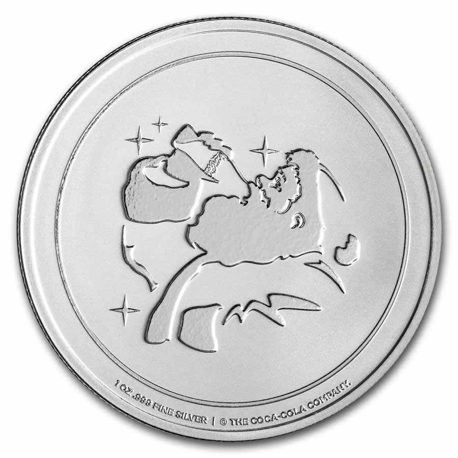 Coca-Cola® Santa 1 oz Silver Round in TEP