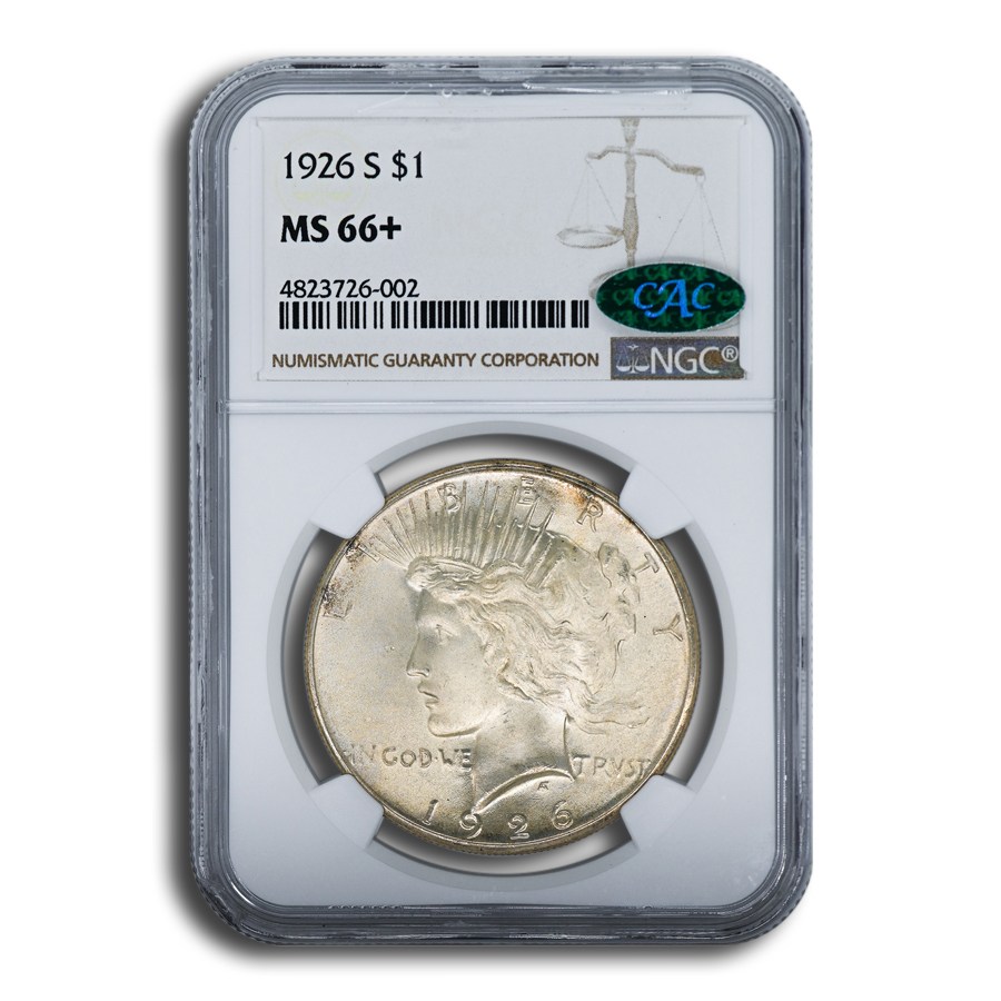 1926-S Peace Dollar MS-66+ NGC CAC