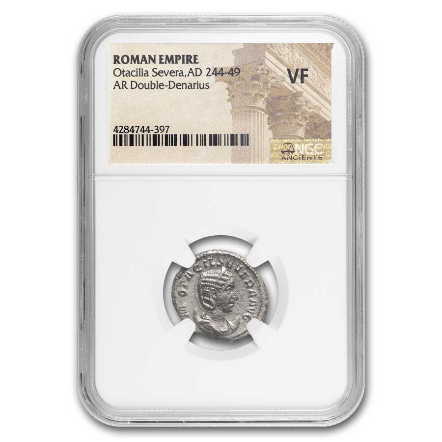 Roman Empire Double Denarius Otacilia Severa (244-49 AD) VF NGC