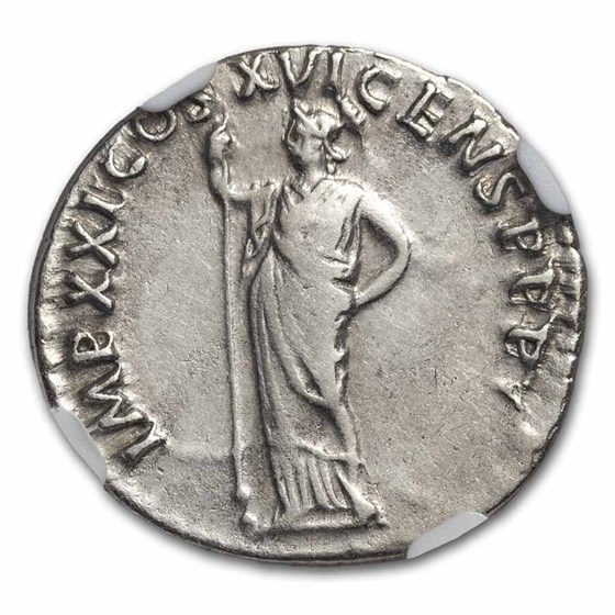 Roman Empire Denarius Domitian 81-96 AD Ch Fine NGC (Random Coin)