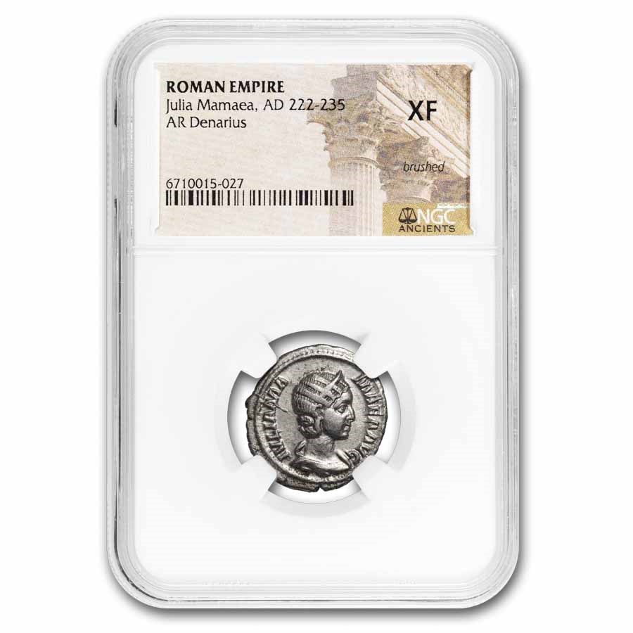 Rome Silver Denarius Julia Mamaea 222-35 AD XF NGC (Random Coin)