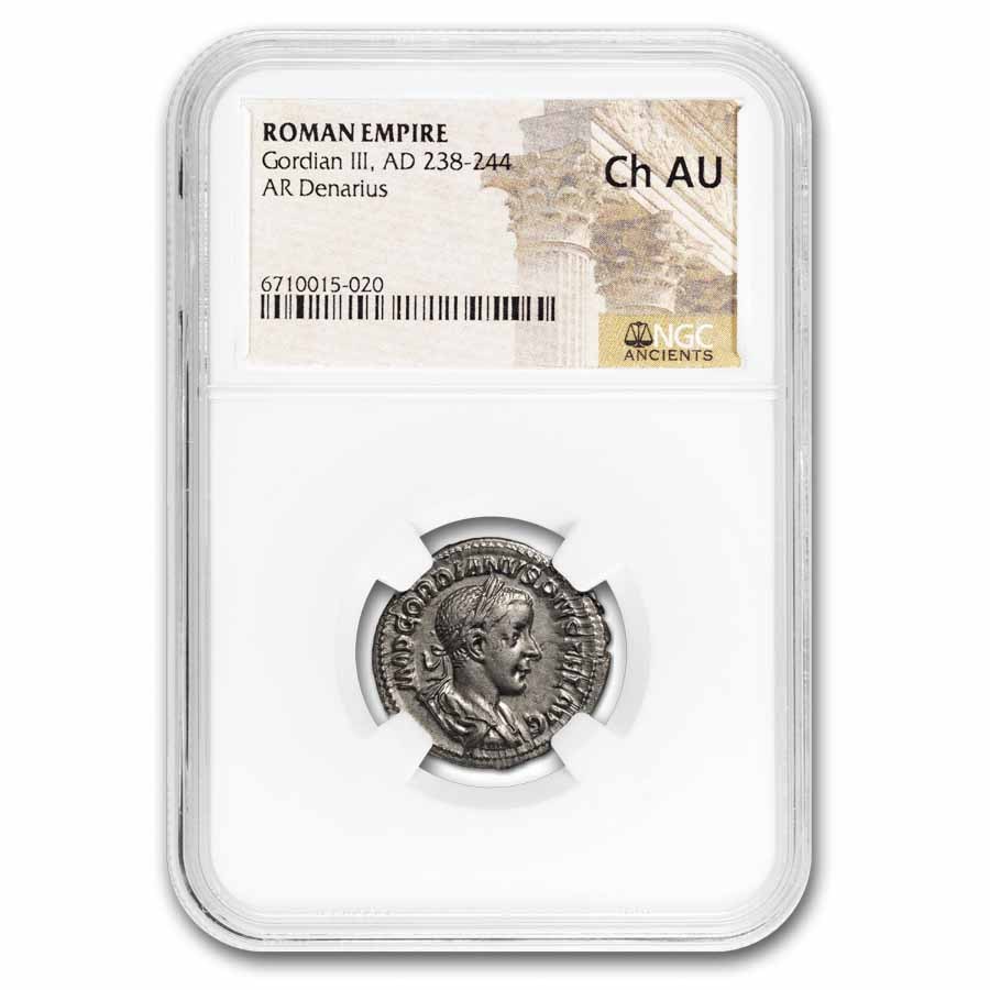 Rome Dbl Denarius Gordian III 238-244 AD Ch AU NGC (Random Coin)