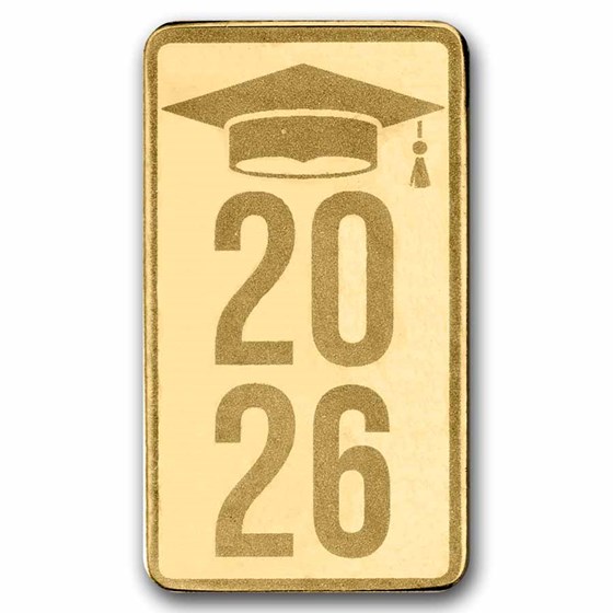 1/2 gram Gold Bar - 2026 Graduation (Colorful Caps In TEP)
