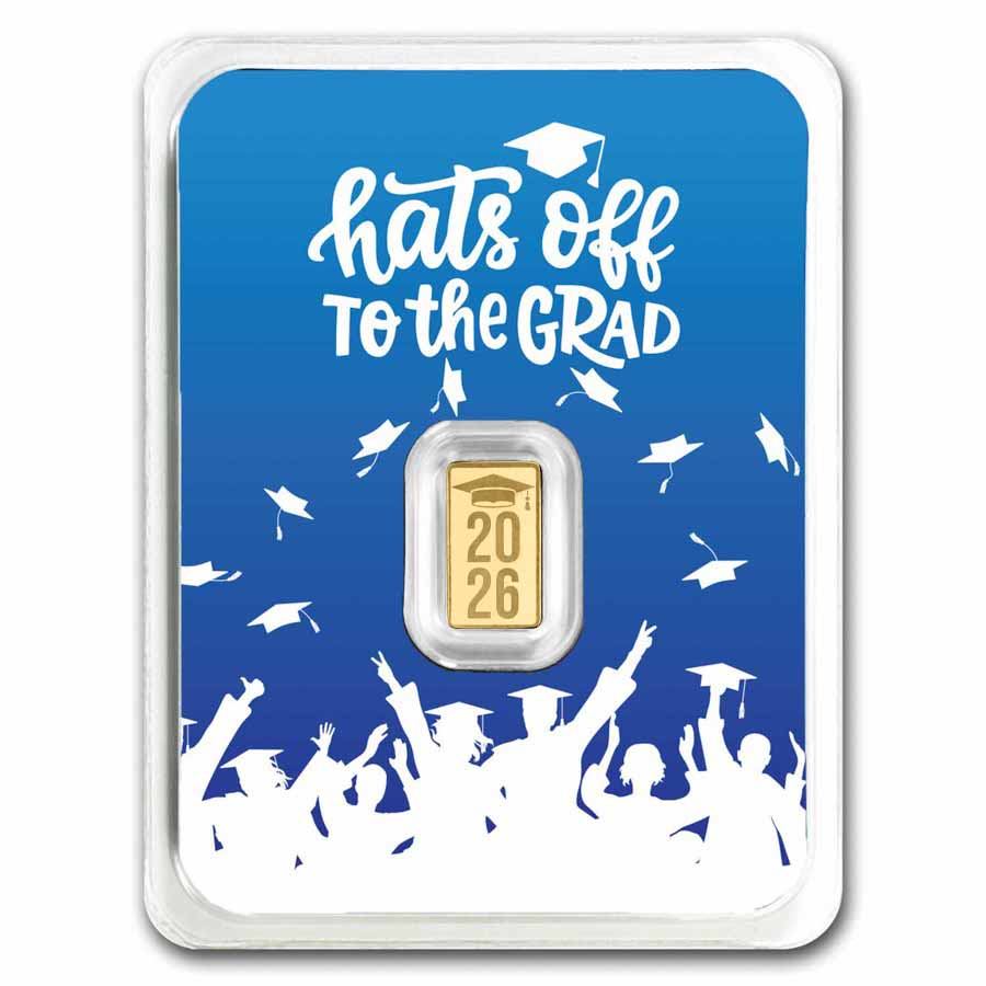 1/2 gram Gold Bar - 2026 Graduation (Cap Toss In TEP)