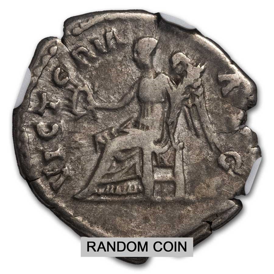 Rome AR Denarius Hadrian (117-138 AD) Ch Fine NGC (Random Coin)