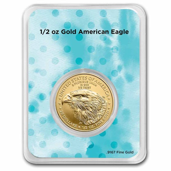2026 1/2 oz Gold Eagle - w/Happy Birthday, Balloons Card, In TEP
