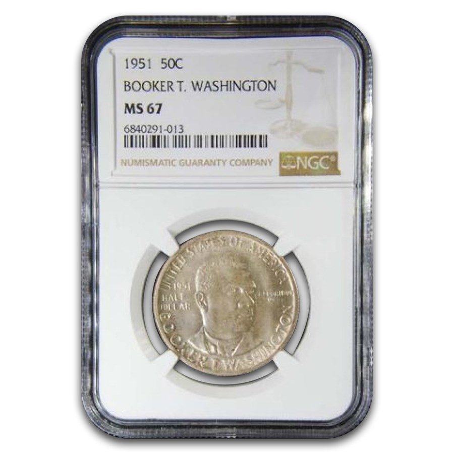 1951 Booker T. Washington Half Dollar MS-67 NGC