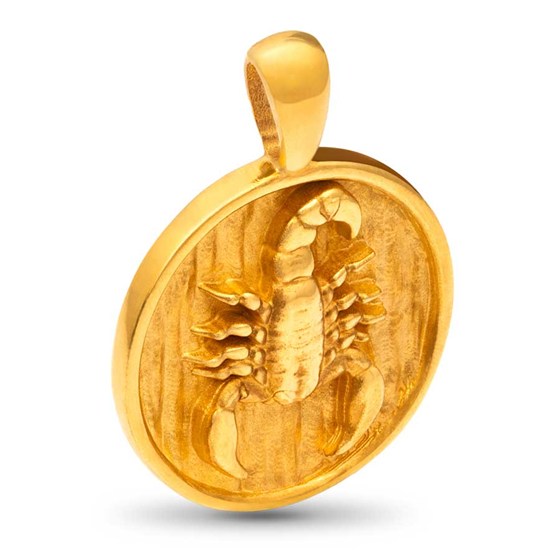 Nebü 24K Zodiac Pendant: Scorpio