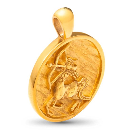 Nebü 24K Zodiac Pendant: Sagittarius