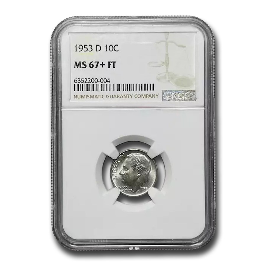 1953-D Roosevelt Dime MS-67+ NGC (FT)