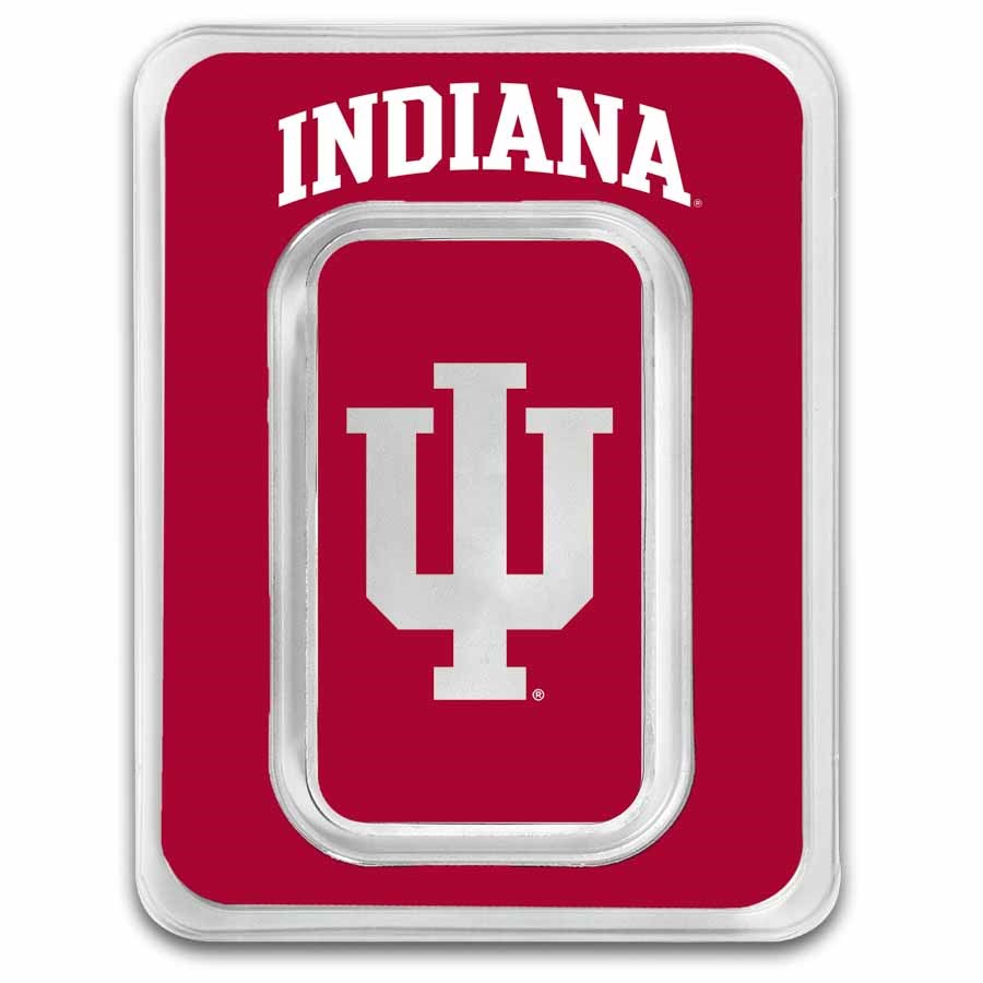 Indiana University 1 oz Silver Colorized Bar (in TEP)