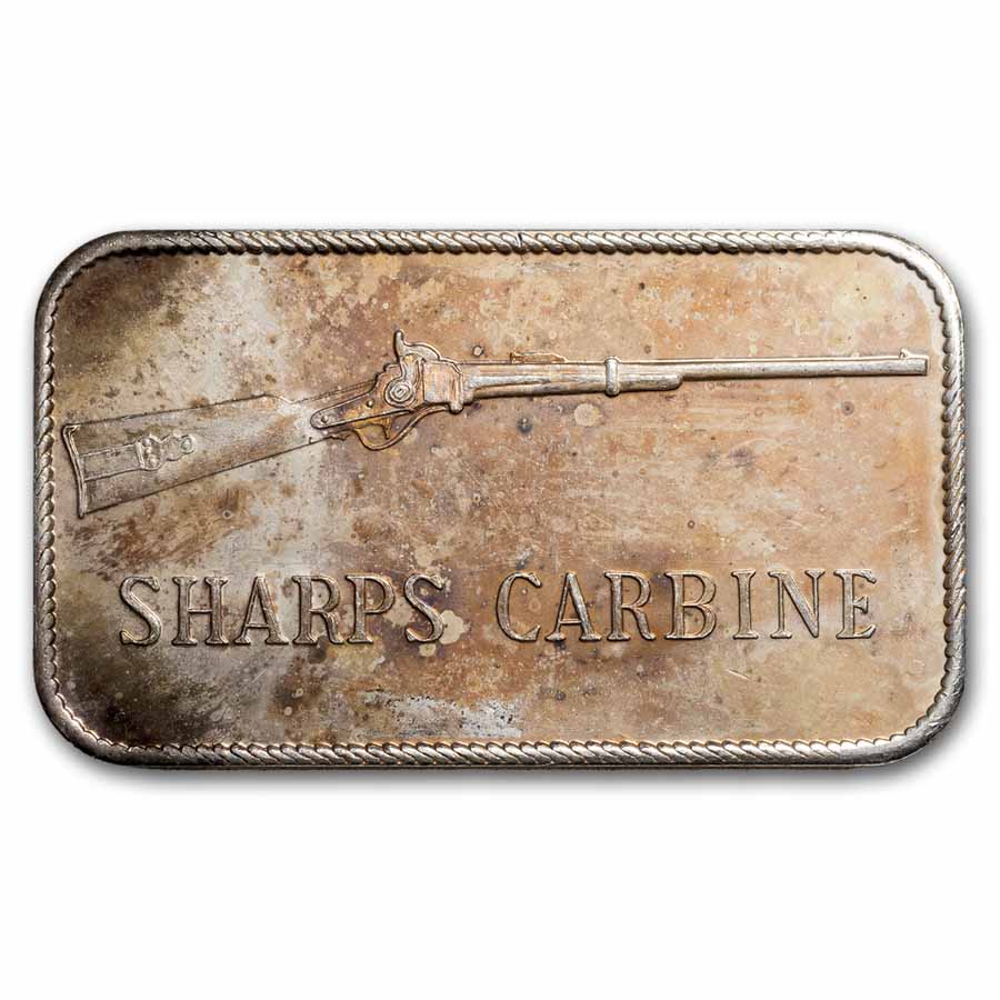 1 oz Silver Art Bar - Vintage Firearms