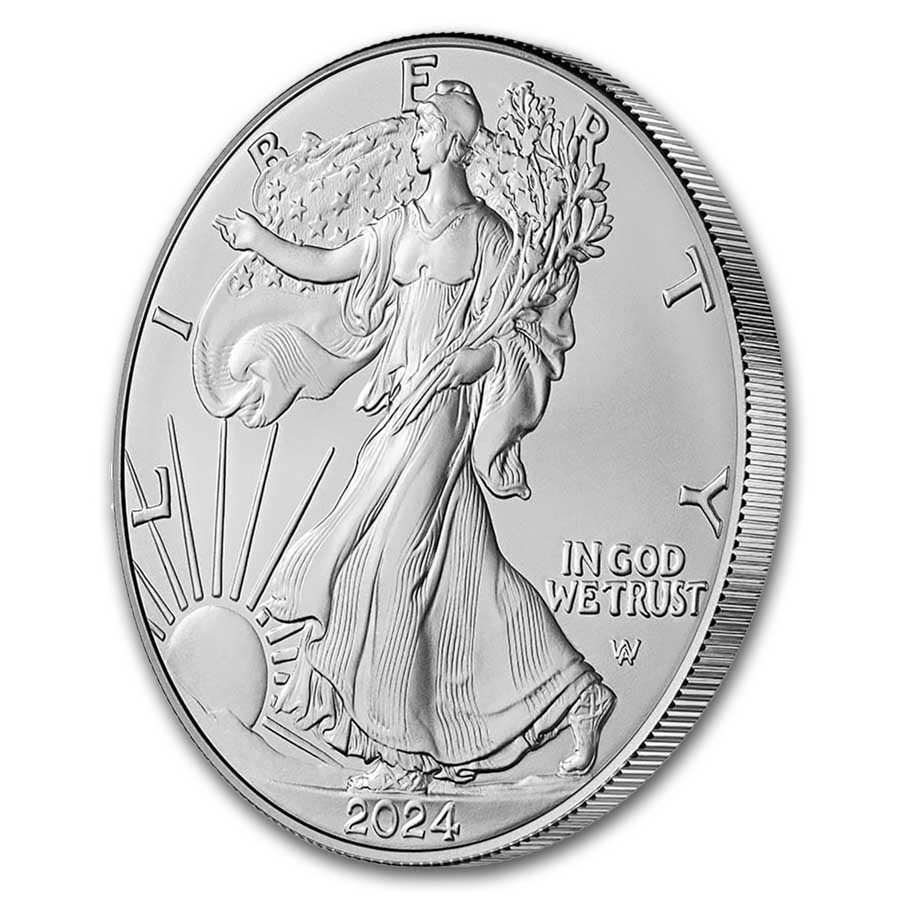 2024-W Burnished American Silver Eagle (w/Box & COA)