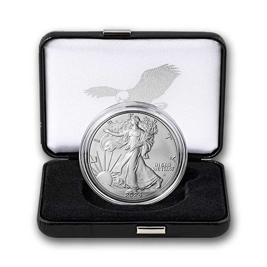 2024-W Burnished American Silver Eagle (w/Box & COA)