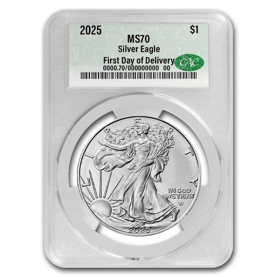 2025 American Silver Eagle MS-70 CAC (First Day of Delivery)