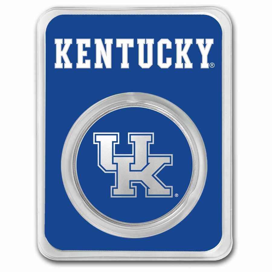 University of Kentucky 1 oz Silver Colorized Round (in TEP)