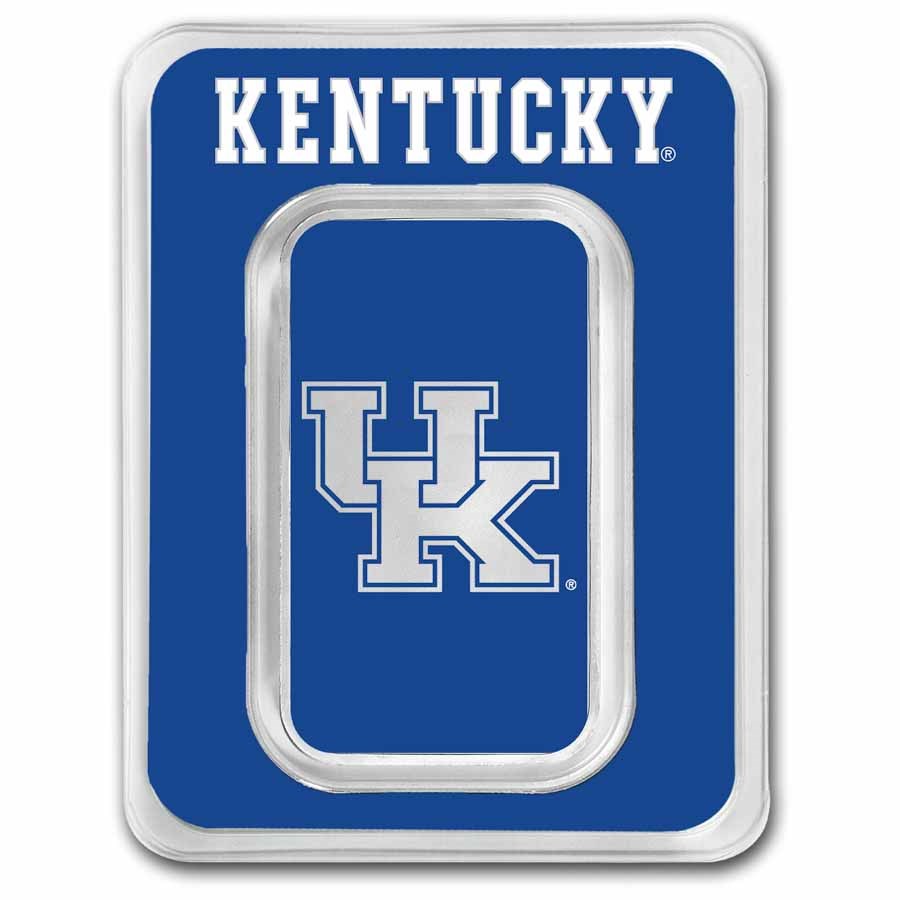 University of Kentucky 1 oz Silver Colorized Bar (in TEP)