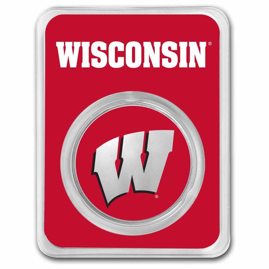 University of Wisconsin 1 oz Silver Colorized Round (in TEP)