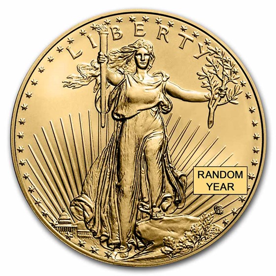1/4 oz American Gold Eagle Coin BU (Random Year)