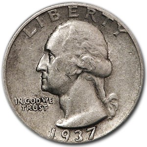 1937 Washington Quarter XF