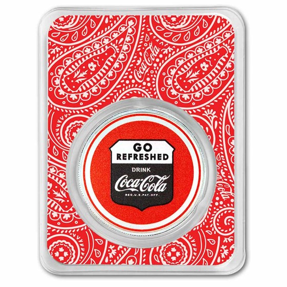 Coca-Cola® 1 oz Silver Colorized Round Route 66 (in TEP) Coca-Cola® 1 oz Silver Colorized Round Route 66 (in TEP)