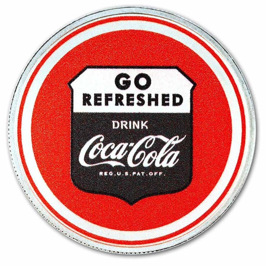 Coca-Cola® 1 oz Silver Colorized Round Route 66 (in TEP)