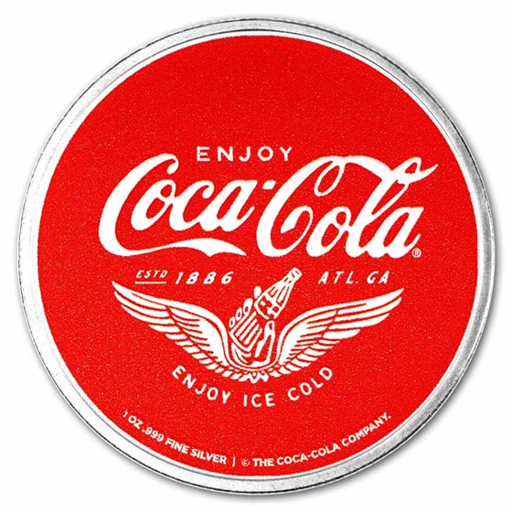 Coca-Cola® 1 oz Silver Colorized Round Route 66 (in TEP)