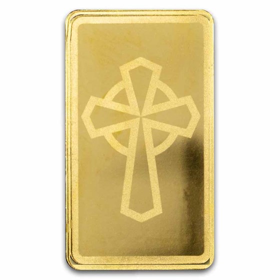 1/2 gram Gold Bar - Holy Cross (w/Star of Bethlehem Card, In TEP)