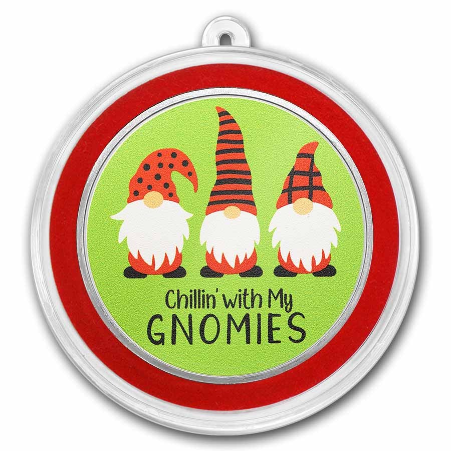 2026 1 oz Silver Colorized Round - Chillin' With My Gnomies
