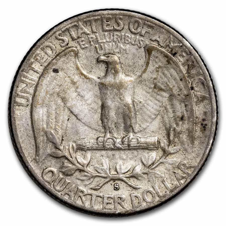 1950-S Washington Quarter AU