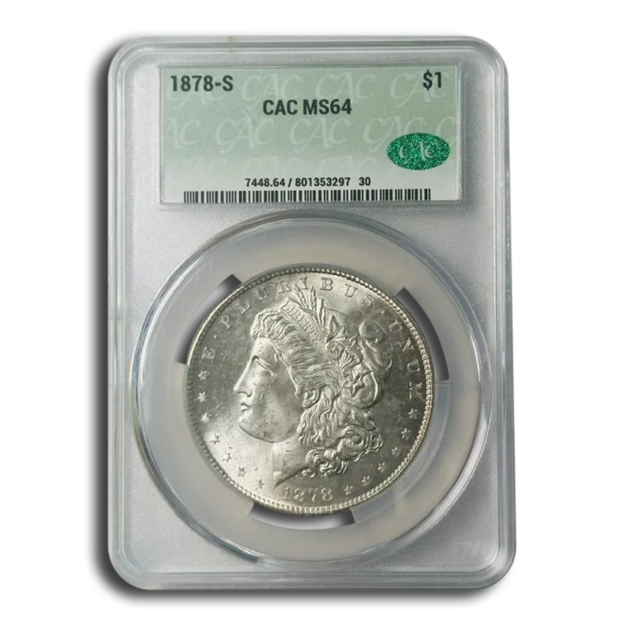 1878-S Morgan Dollar MS-64 CACG