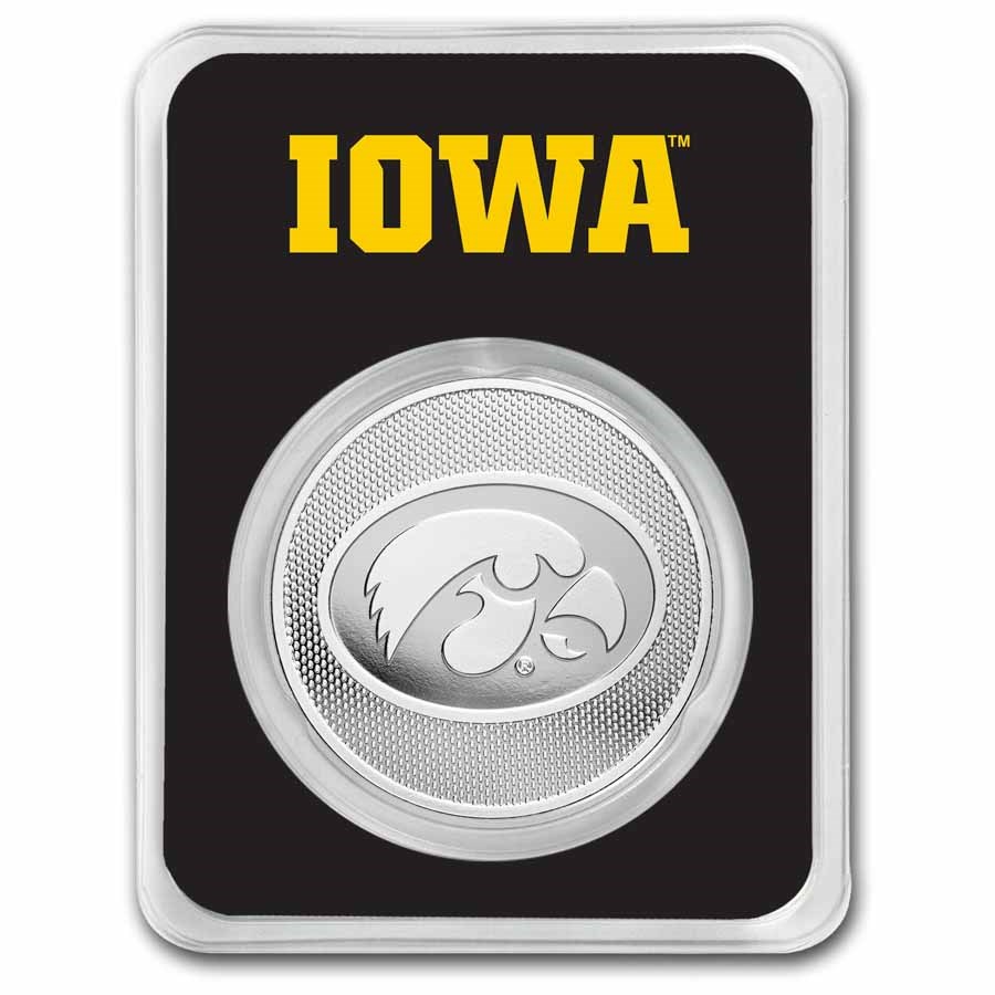 University of Iowa 1 oz Silver Round (in TEP) University of Iowa 1 oz Silver Round (in TEP)