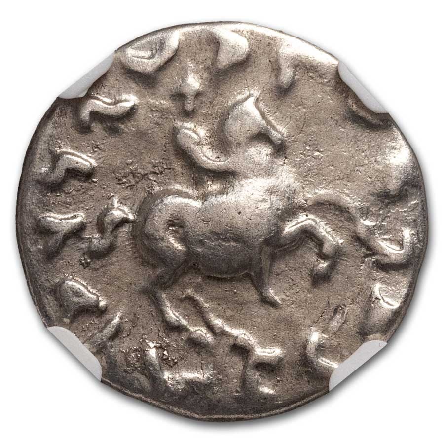 Bactria AR Drachm Antimachus II 174-165 BC Fine NGC (Random Coin)