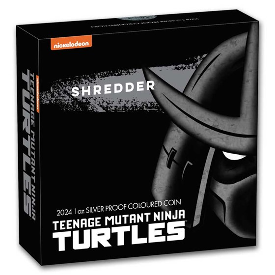 2024 TUV 1 oz Silver Colorized TMNT Shredder Proof (Box)